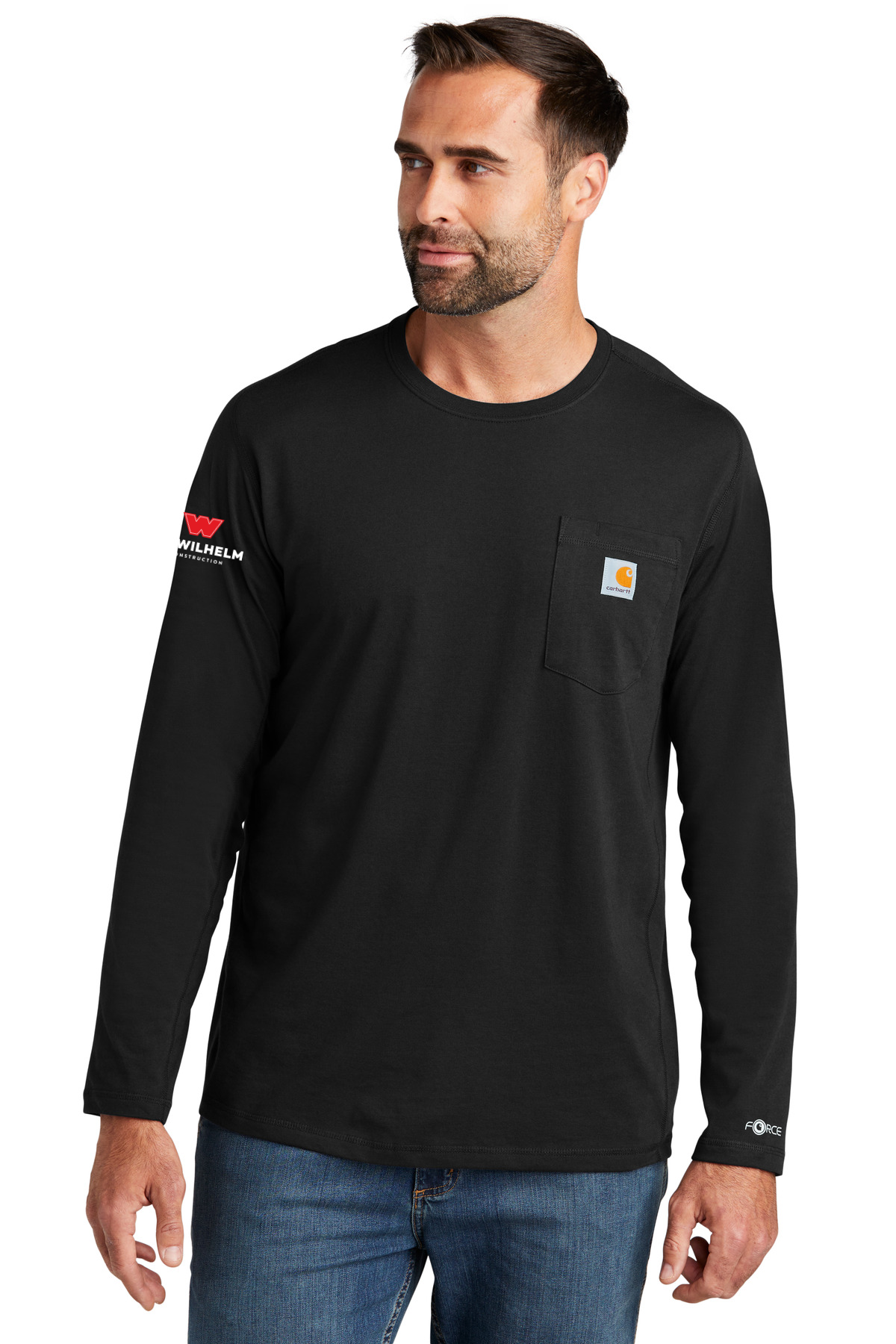 Carhartt Force Long Sleeve Pocket T-Shirt - Screenprint